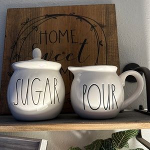 Rae Dunn sugar and pour or instead of pour I also have the “cream” one
